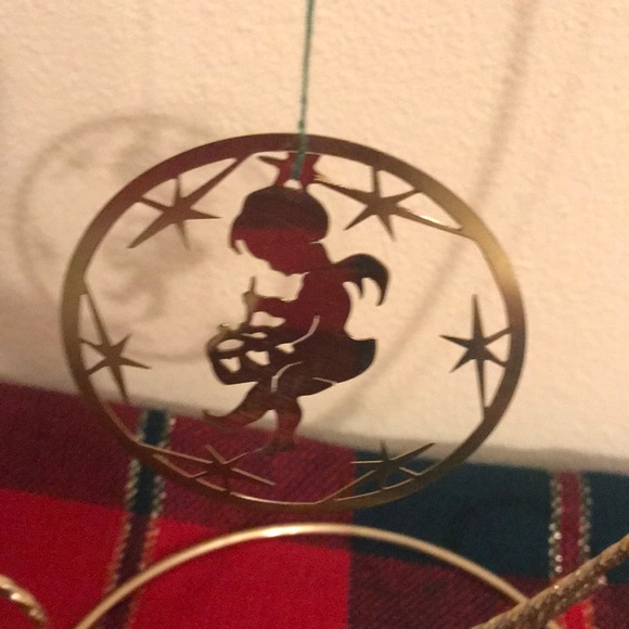 4 Vintage Brass Musicians Spinner Ornaments - Picture 7 of 8